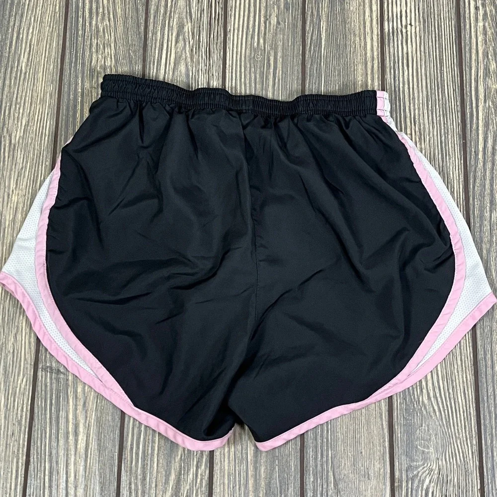 Nike Tempo Running Shorts Women‎ XS Black Pink White Mesh Athletic Gym Workout